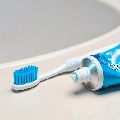 Brightening morning toothbrush routine