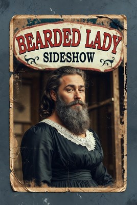 Bearded lady at the sideshow