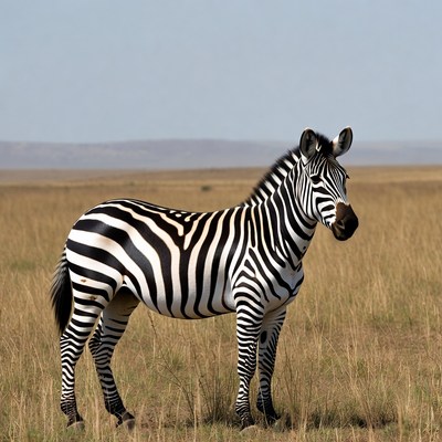 Zebra in the savanna