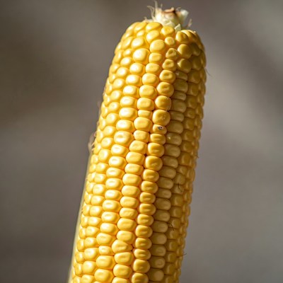 Fresh corn close-up on display