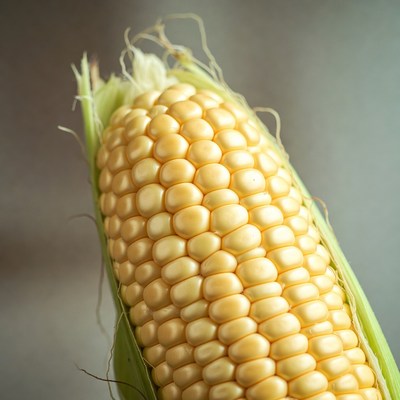 Fresh corn on the cob closeup