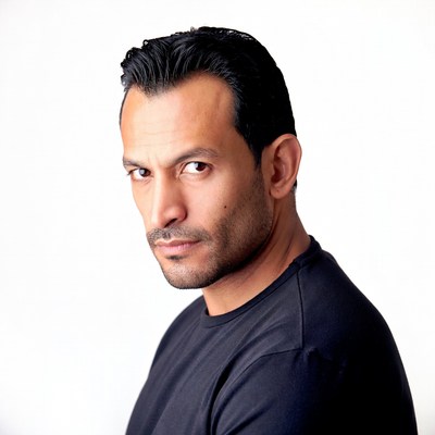 Portrait of a man in a black shirt