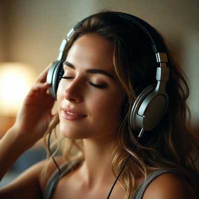 Enjoying music in cozy ambiance