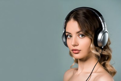 Young woman listening to music
