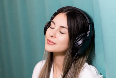 Enjoying music with headphones