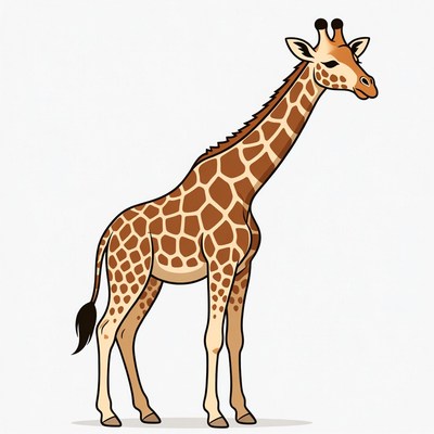 Giraffe standing in open space