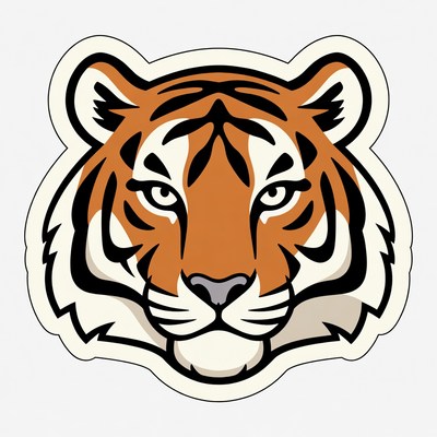 Tiger head illustration design