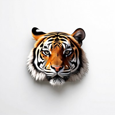 Majestic tiger head artwork