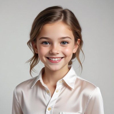 Young girl with charming smile