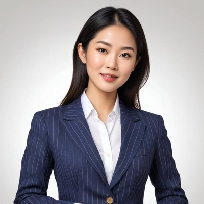 Confident businesswoman in suit