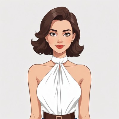 Stylish woman in elegant blouse