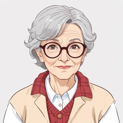 Wise elder with silver hair and glasses