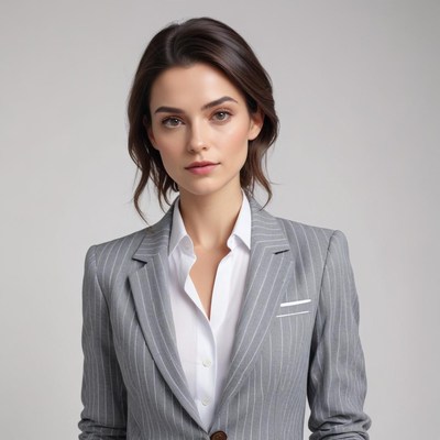Confident business woman in a suit