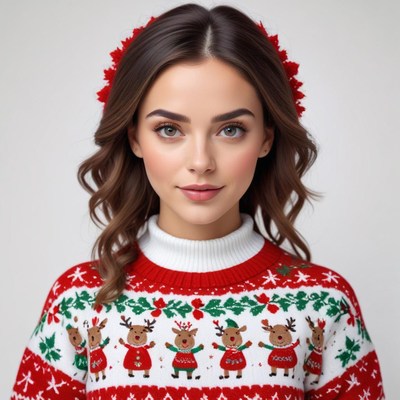Holiday celebration with festive sweater