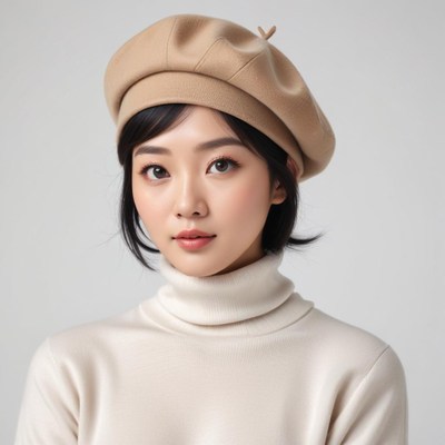 Fashionable woman in cozy outfit