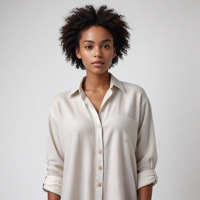 Portrait of a confident woman in neutral tones