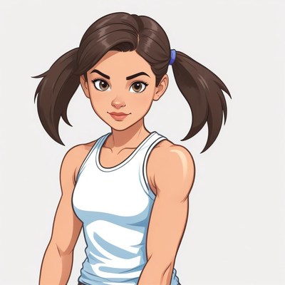 Young girl with strong posture