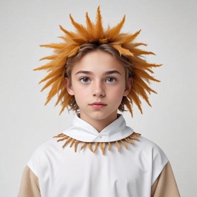 Child dressed as a sun character