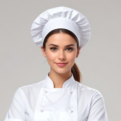 Young chef in professional attire