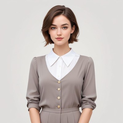 Professional woman in neutral attire