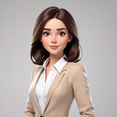 Stylish business woman illustration