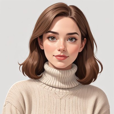 Woman in cozy sweater portrait