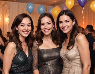 Elegant gathering with friends at celebration