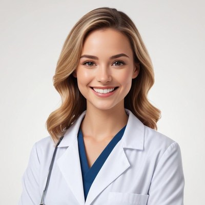 Confident woman in medical attire