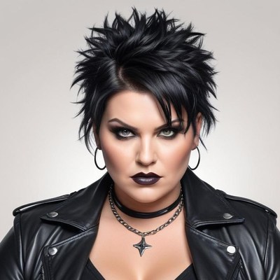 Bold punk style with edgy makeup