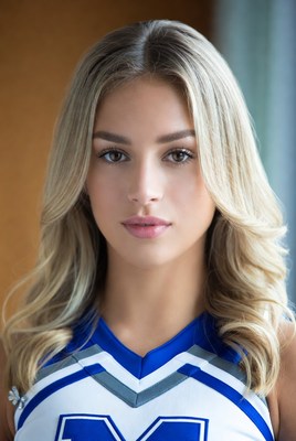 Cheerleader portrait in bright setting