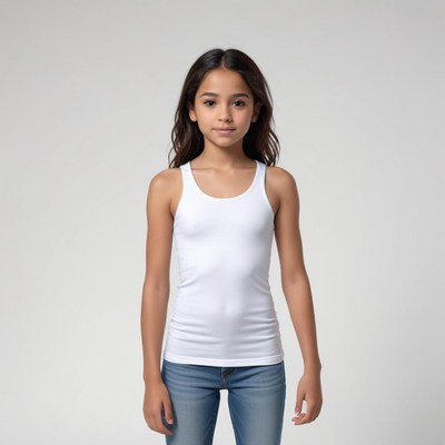 Young girl in casual outfit