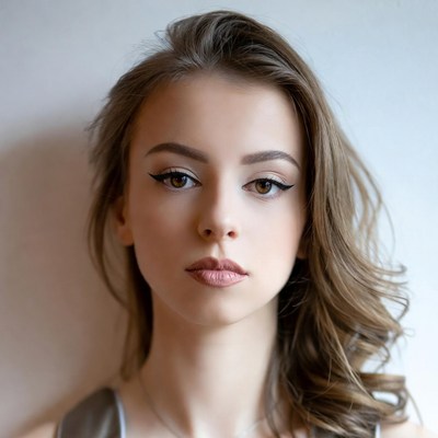 Portrait of a young woman in soft focus