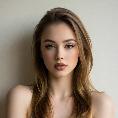 Portrait of a young woman with elegant features