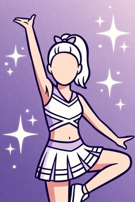 Cheerleader performing on stage
