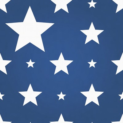 White stars on blue background