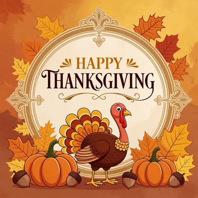 Colorful thanksgiving celebration design