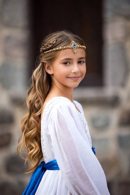 Portrait of girl in royal dress