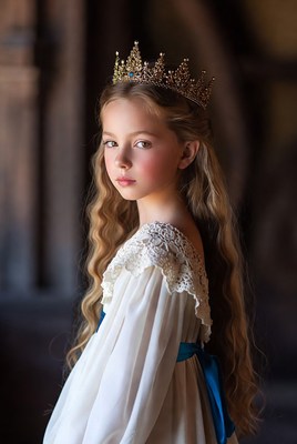 Young girl in royal attire