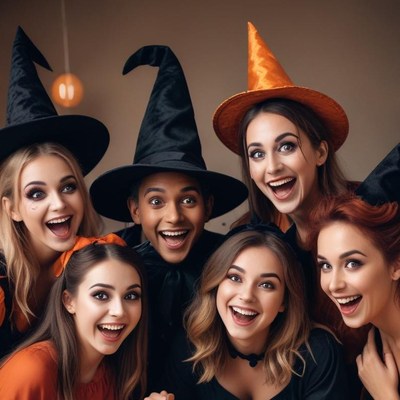 Halloween party fun with friends