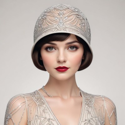 Glamorous vintage fashion portrait