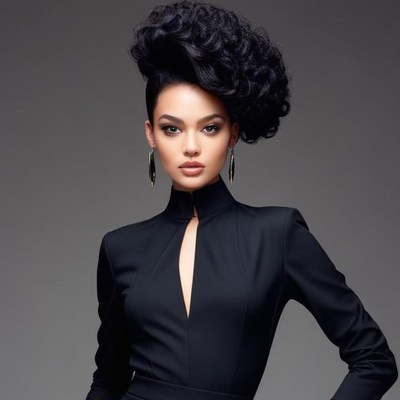 Fashion model with elegant hairstyle