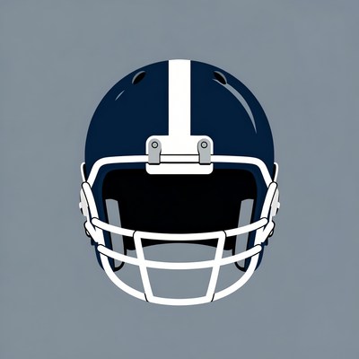 Classic football helmet design in navy