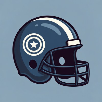 Football helmet design illustration