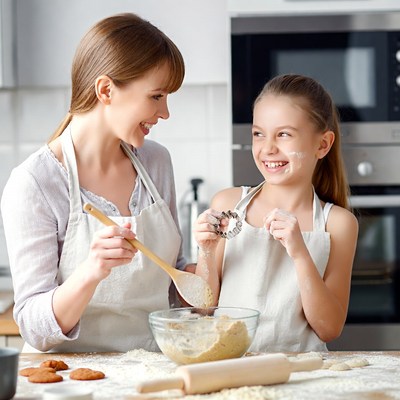 Baking cookies in the kitchen