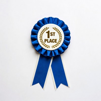 Winning ribbon for first place recognition