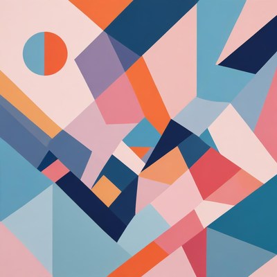 Colorful geometric abstract artwork