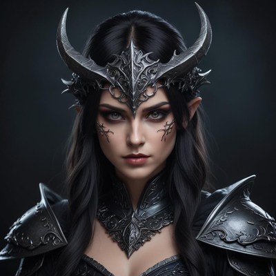 Dark fantasy warrior portrait
