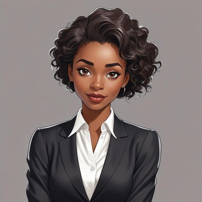 Professional woman with curly hair