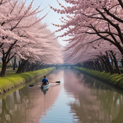 Cherry blossom rowing experience