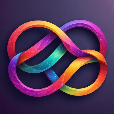 Colorful abstract infinity design